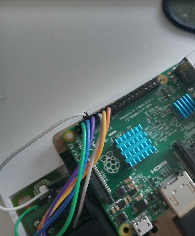Wires wired to GPIO pins