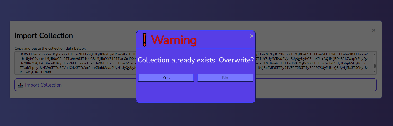 Replace Collection